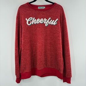 3For$20 Cheerful Grace Red Sweater size 2X